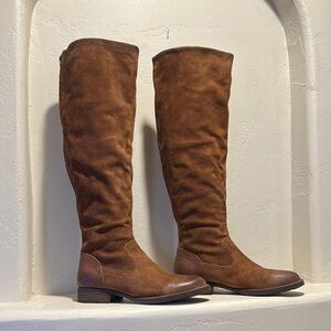 Born Borman Brown Over the Knee Boots with Vintage Appeal